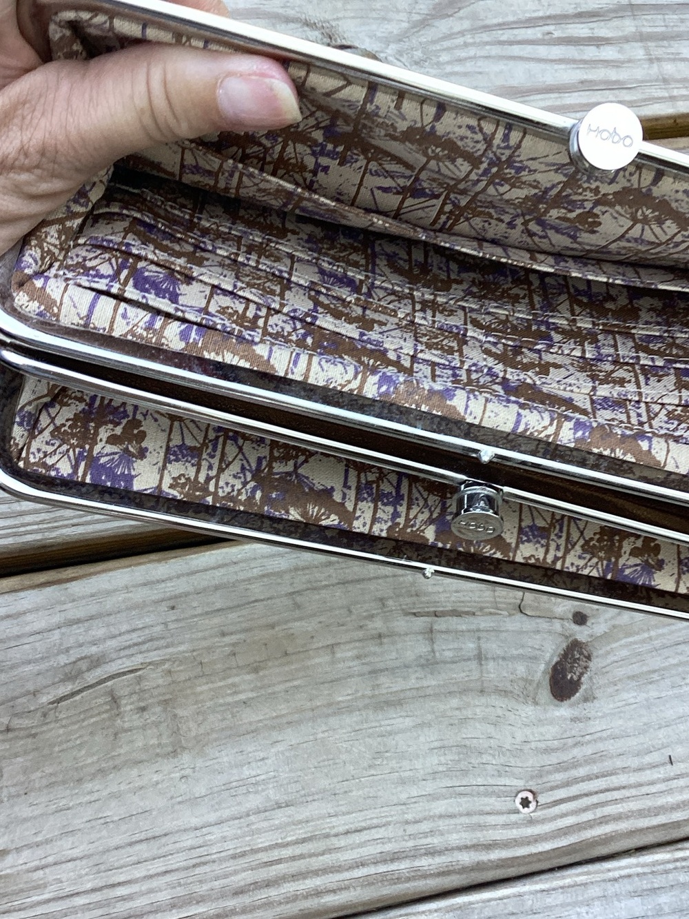 HOBO Metallic Rose Gold Frame Wallet - Picture 5 of 6